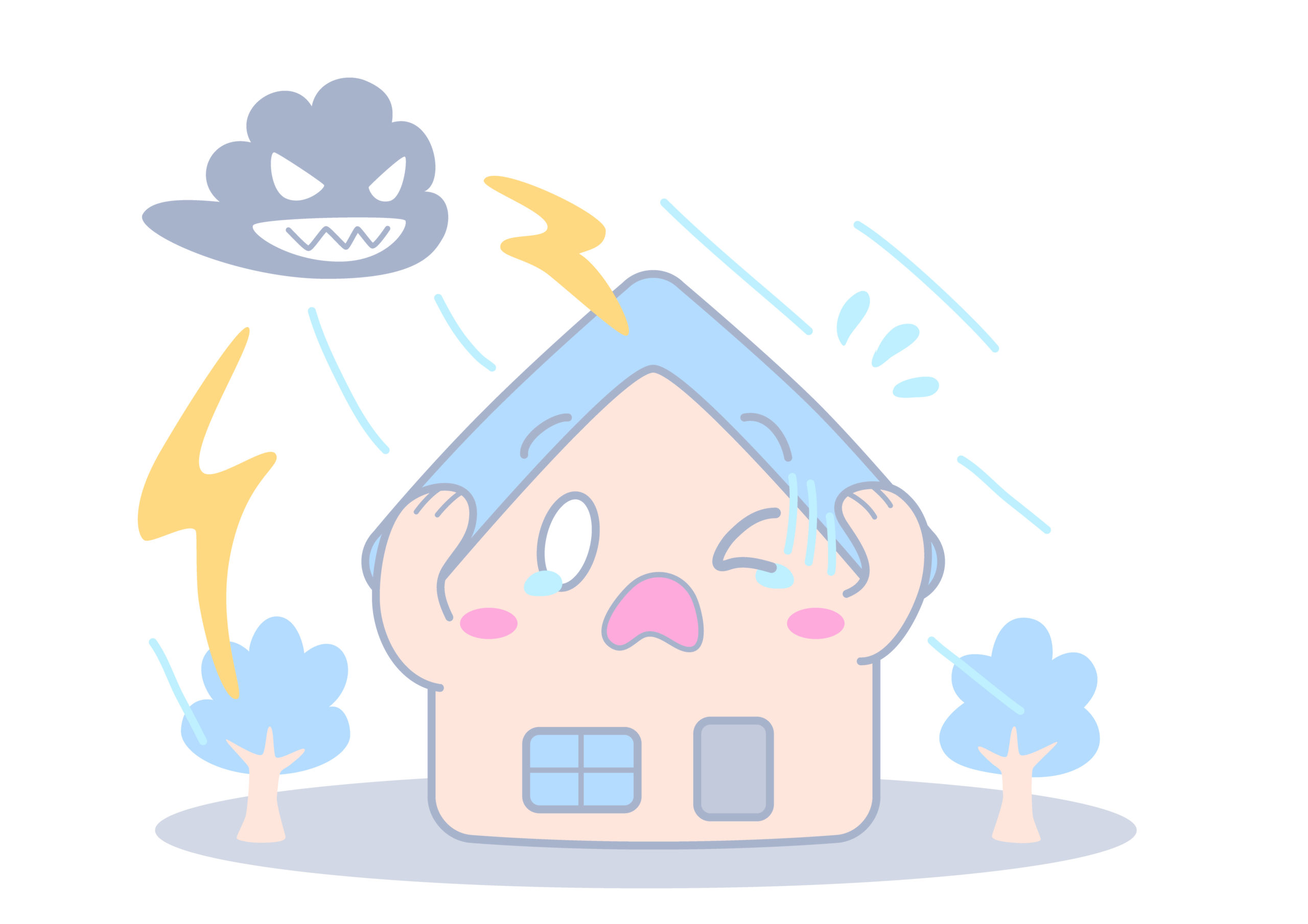 落雷で困る家のキャラクター